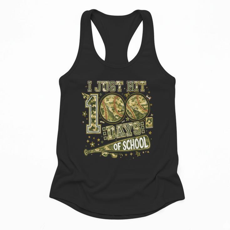 I Just Hit 100 Days Of School Camouflage Baseball Flowy Tank