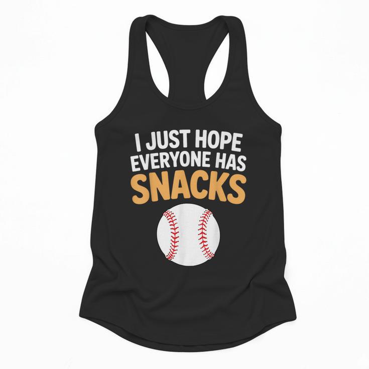 I Just Hope Everyone Has Snacks Baseball Game Day Fan Flowy Tank