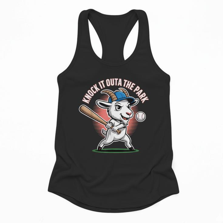 Knock It Outa The Park Baseball Goat Home Run Flowy Tank