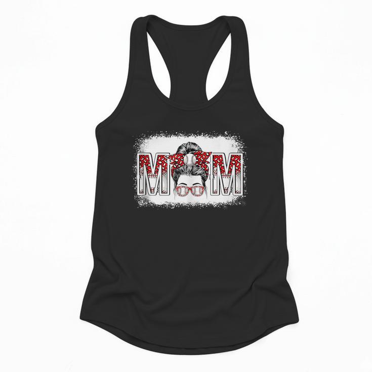Leopard Baseball Mom Mama Mother's Day Son Daughter Boys Flowy Tank