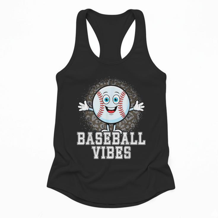 Leopard Baseball Vibes Game Day Softball Life Mom Flowy Tank