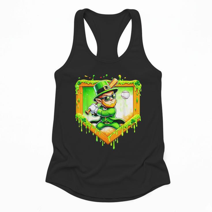 Leprechaun Baseball St Patricks Day Ice Cream Drip Men Boys Flowy Tank