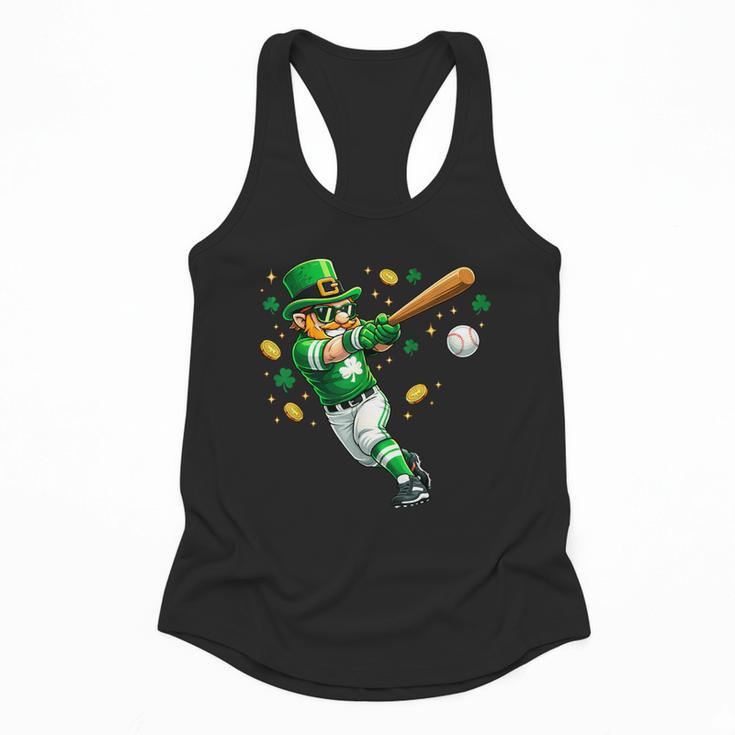 Leprechaun Play Baseball St Patrick's Day Men Kid Boys Flowy Tank