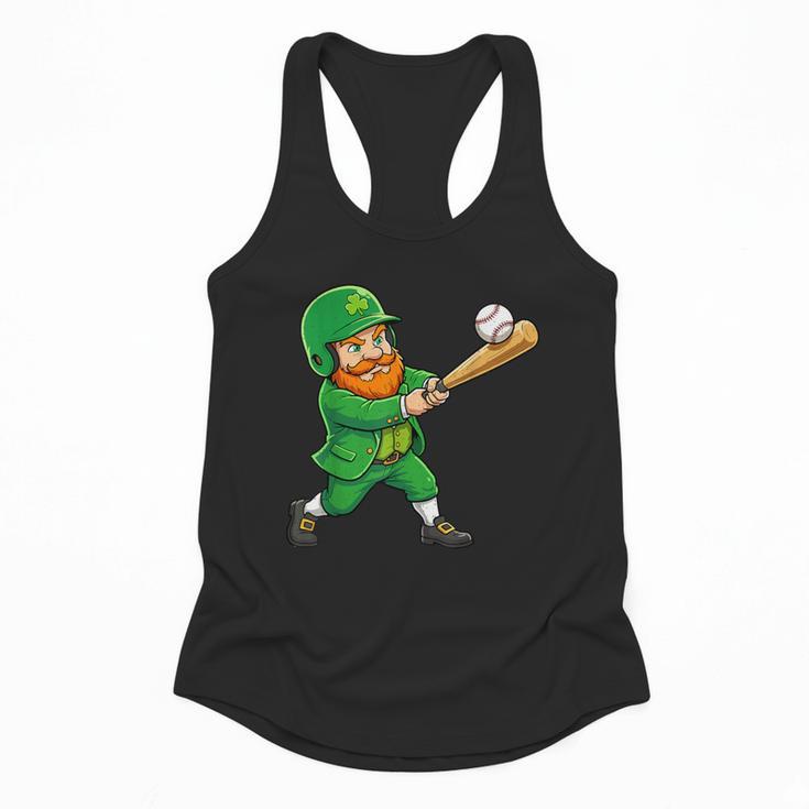 Leprechaun Playing Baseball St Patricks Day Men Boys Kids Flowy Tank