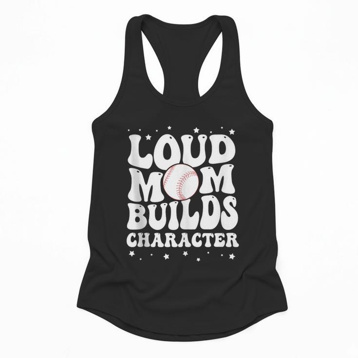 Loud Baseball Mom Builds Character Flowy Tank