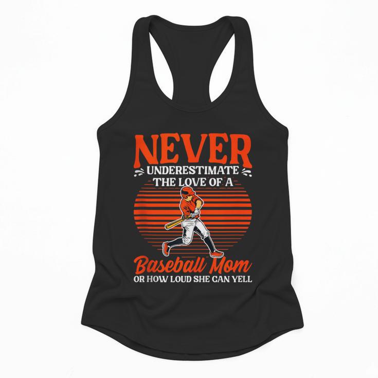 Love Of A Baseball Mom Pitcher Catcher Baseball Player Flowy Tank