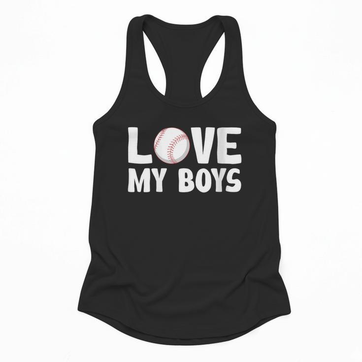 I Love My Boys Baseball Moms Flowy Tank
