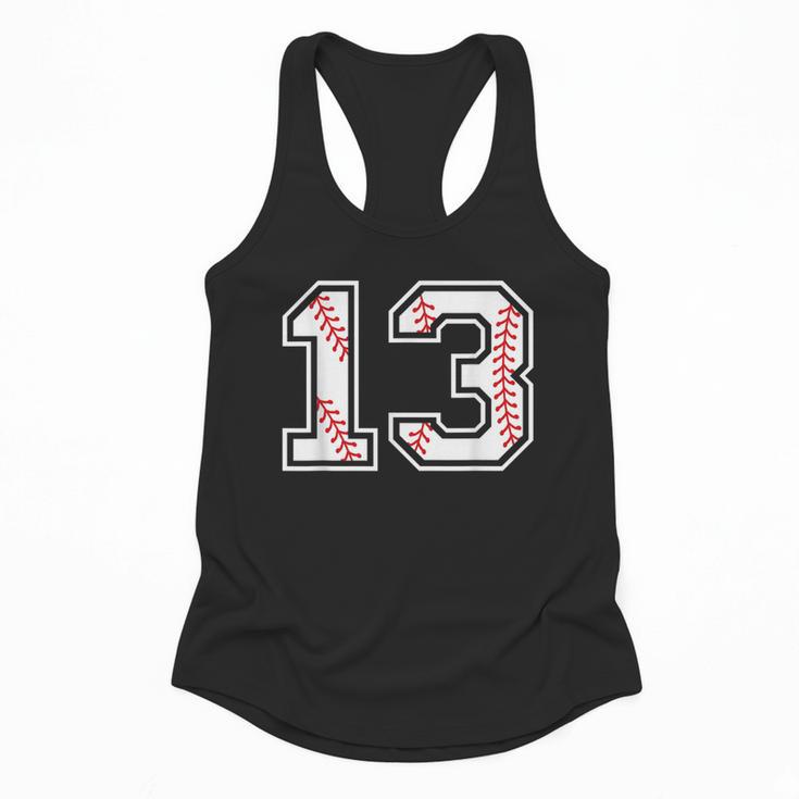 Lucky Number 13 Baseball Mom Baseball Number 13 Lucky 13 Flowy Tank