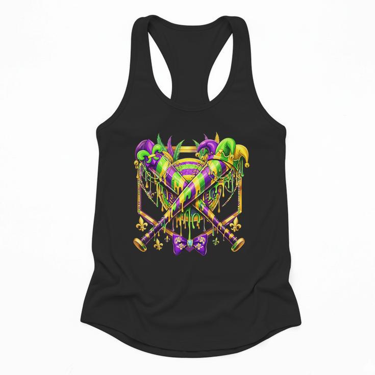 Mardi Gras Baseball Jester Hat New Orleans Men Women Kid Flowy Tank