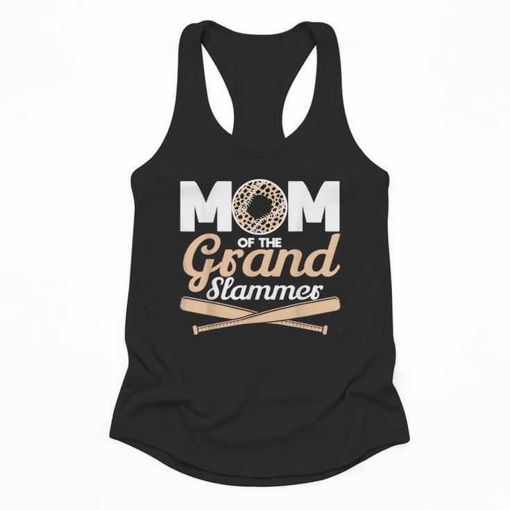 Mom Of The Grand Slammer Leopard Baseball Mom Flowy Tank