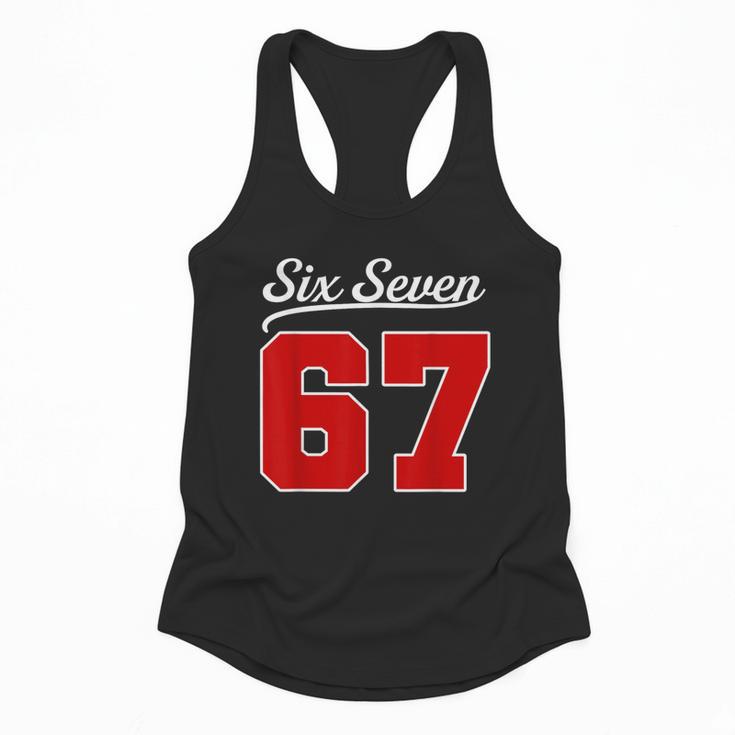 Number 67 Numbered Six Seven Baseball Jersey Style Team 67 Flowy Tank