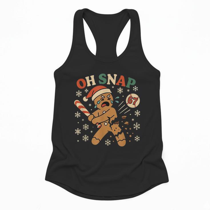 Oh Snap Gingerbread 67 Meme Baseball Christmas Xmas Flowy Tank