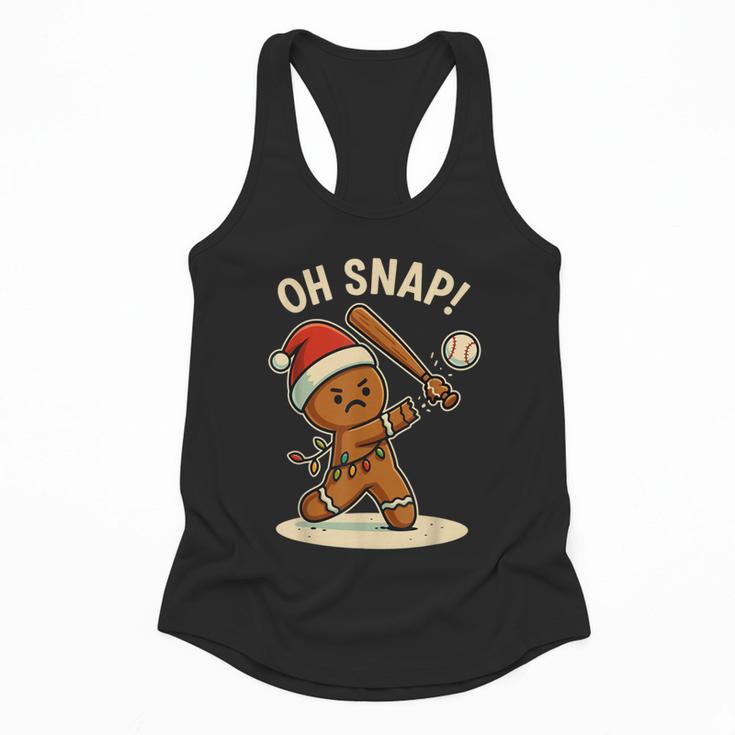 Oh Snap Gingerbreadman Baseball Christmas Men Boys Toddlers Flowy Tank