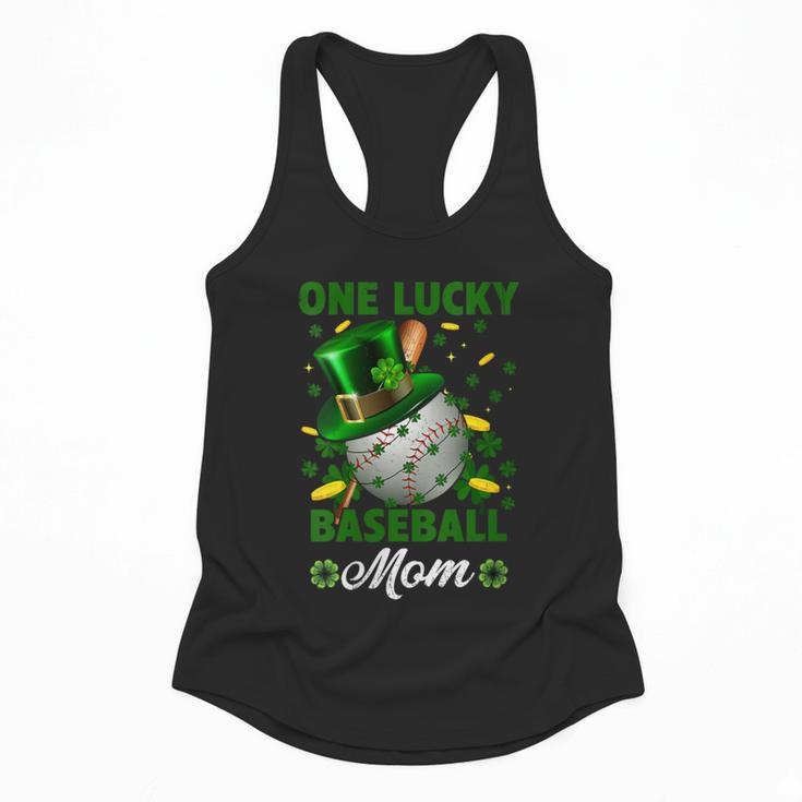 One Lucky Baseball Mom St Patricks Day One Lucky Mom Women Flowy Tank