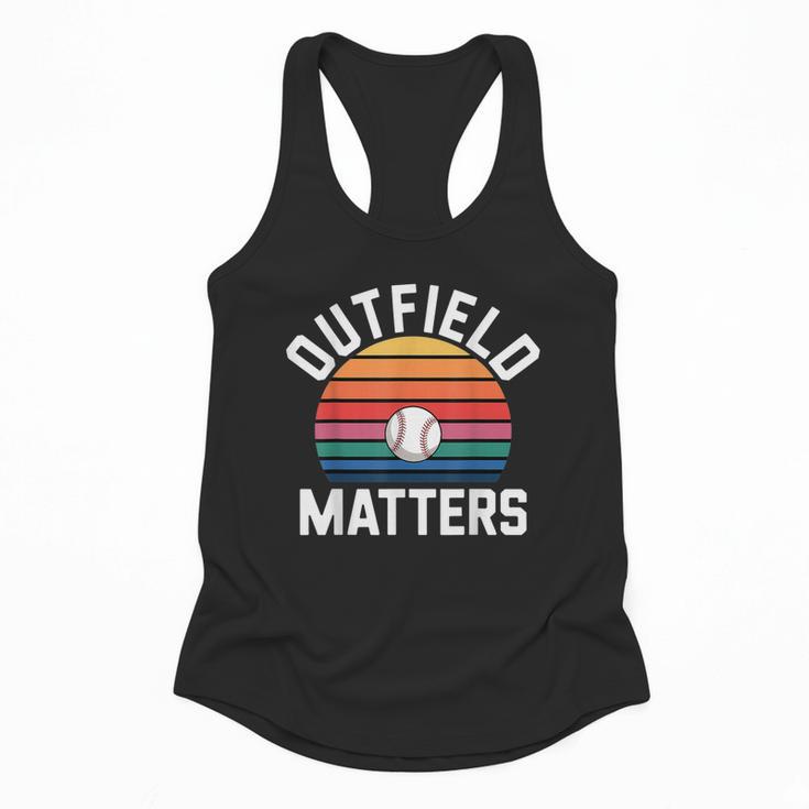 Outfield Matters Baseball Outfielder Athlete Sports Flowy Tank