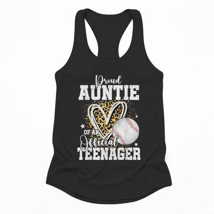 Proud Auntie Of An Official Teenager 13th Birthday Baseball Flowy Tank