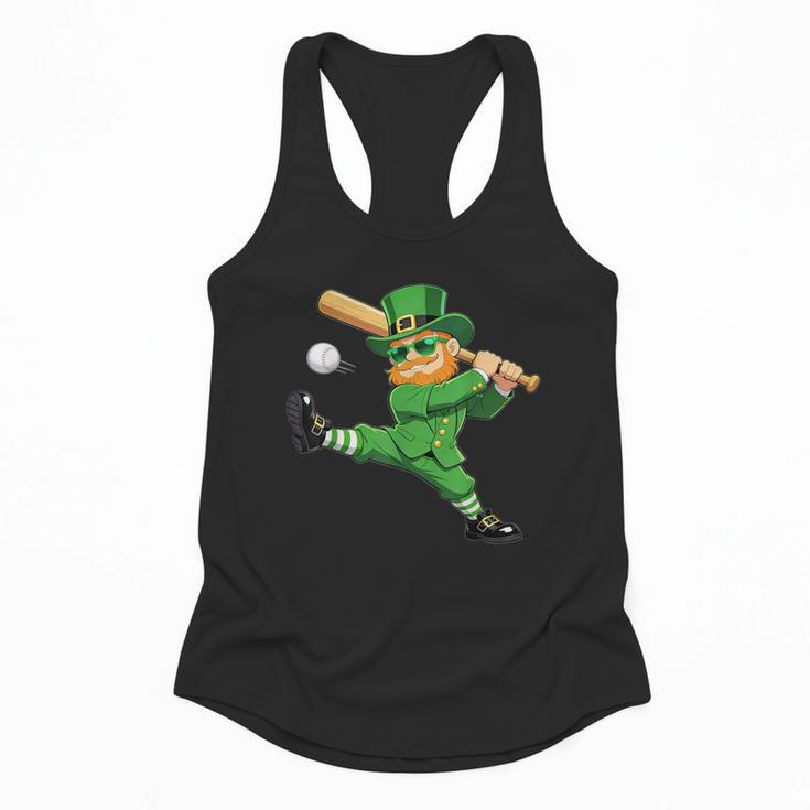 Retro Leprechaun Baseball St Patricks Day Sport Men Boy Kids Flowy Tank