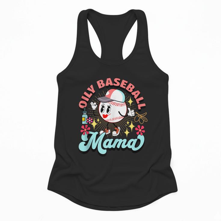 Retro Oily Baseball Mom Meme For Essential Oils Game Day Flowy Tank