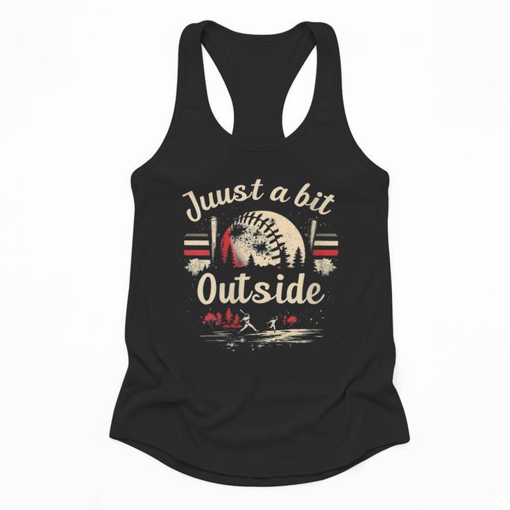 Retro Quote Just a Bit Outside Baseball Vintage Flowy Tank