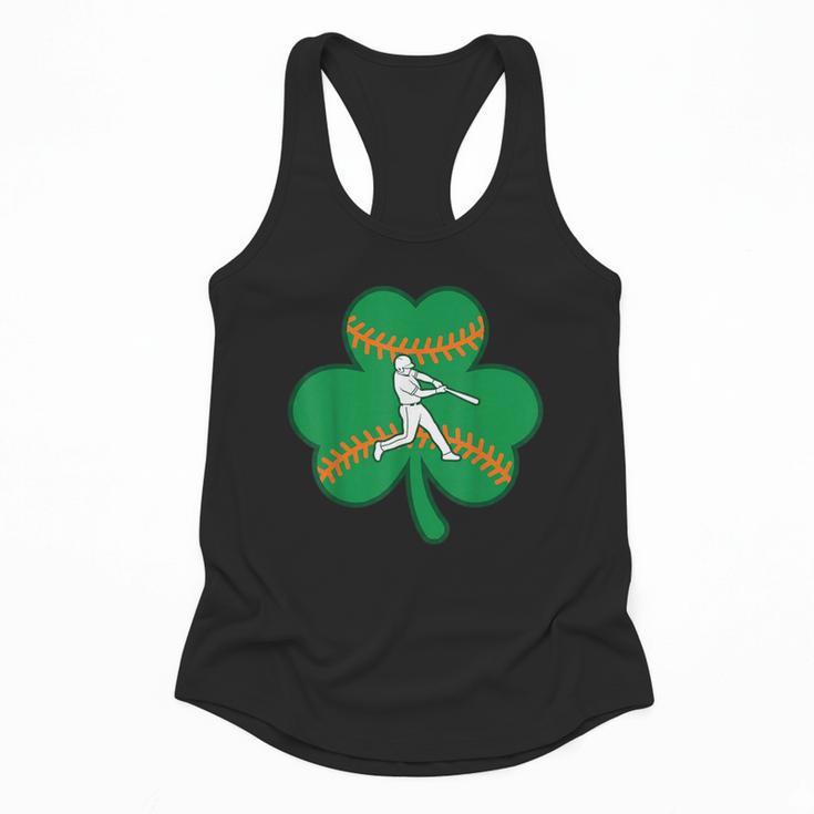 Retro Shamrock Baseball St Patricks Day Men Women Boys Girls Flowy Tank