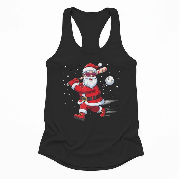 Santa Baseball Christmas Pajamas Xmas Men Kids Boys Flowy Tank