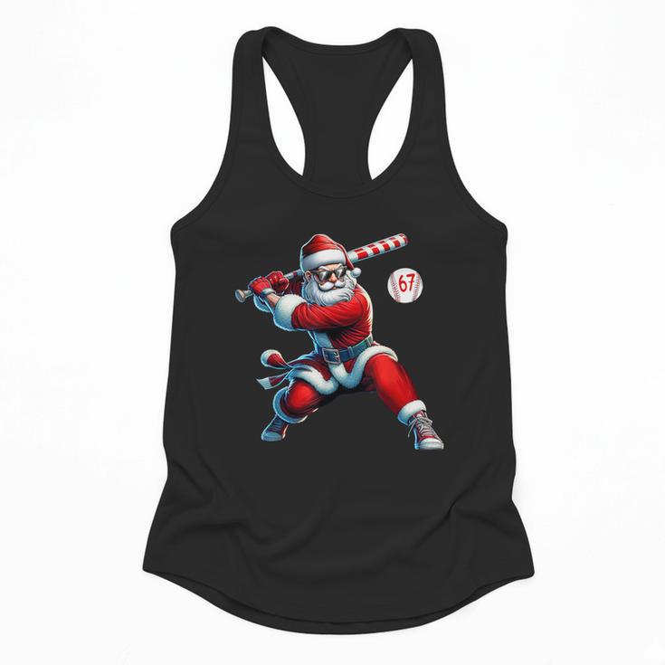 Santa Baseball Six Seven 6 7 Meme Christmas Men Boys Player Flowy Tank