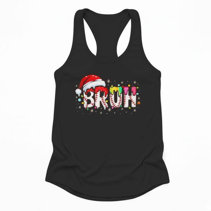 Santa Bruh Baseball Christmas Xmas Meme Pajamas Family Flowy Tank