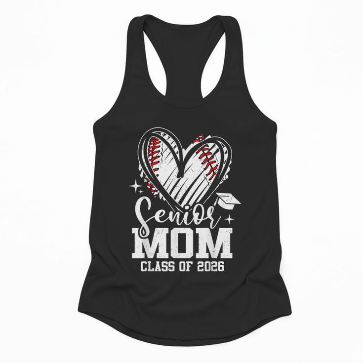 Senior Mom Class Of 2026 Baseball Graduation Heart Flowy Tank