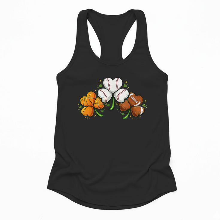 Shamrock Baseball Basketball Football St Patricks Day Flowy Tank