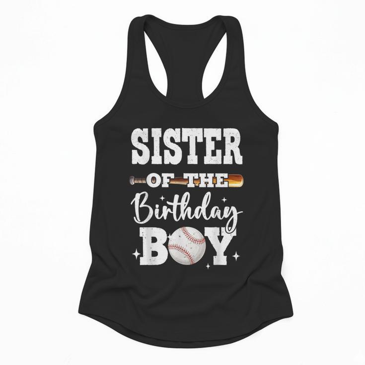 Sister Of The Birthday Boy Baseball Bday Family Flowy Tank