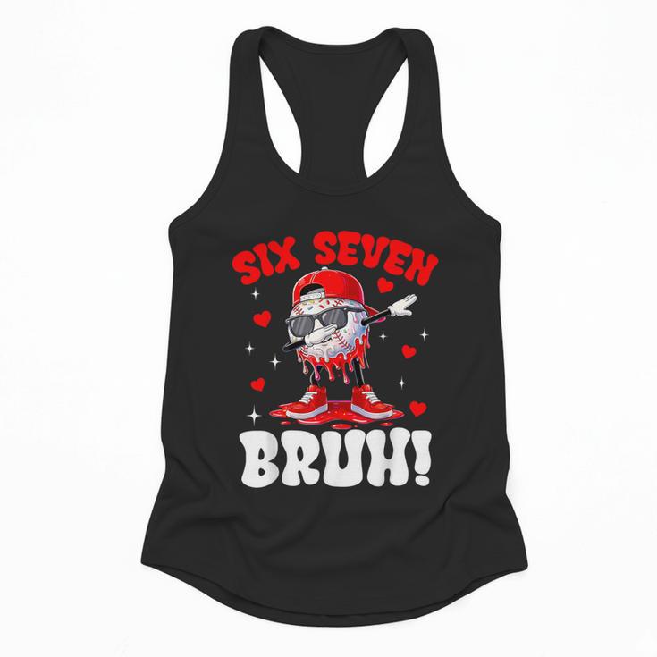 Six Seven 67 Bruh 6 7 Meme Valentine Baseball Drip Boys Kids Flowy Tank