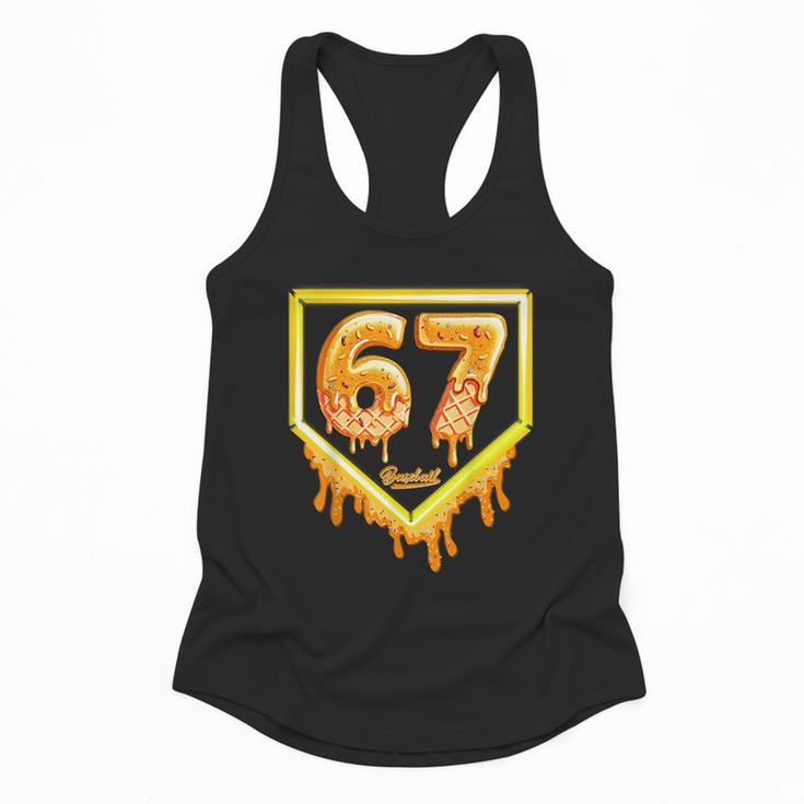Six Seven 67 Meme Gen Alpha Slang Baseball 101 Flowy Tank