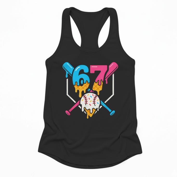 Six Seven Baseball Ice Cream Drip Cool 67 Gen Alpha Slang Flowy Tank