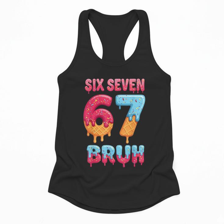 Six Seven Bruh 67 Ice Cream Drip Baseball For Men Women Kids Flowy Tank