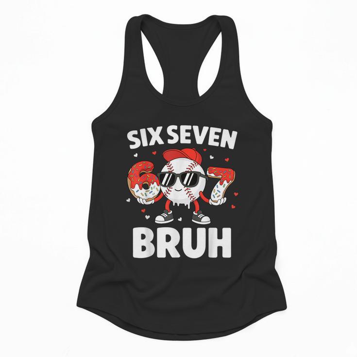Six Seven Bruh Valentines Baseball Kids 67 Valentine Boys Flowy Tank