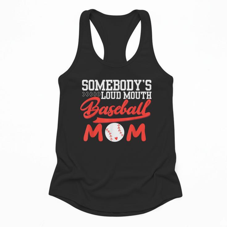 Somebody's Loud Mouth Baseball Mom Mama Flowy Tank