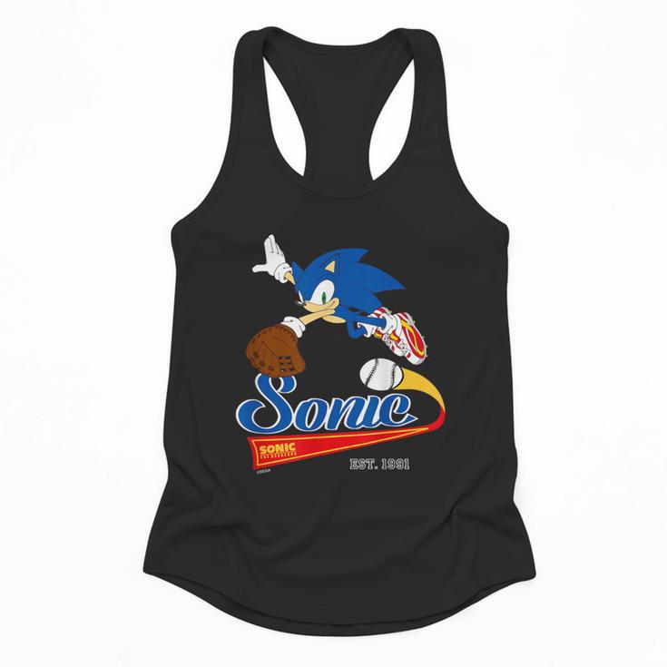 Sonic The Hedgehog Sonic Baseball Est 1991 Flowy Tank