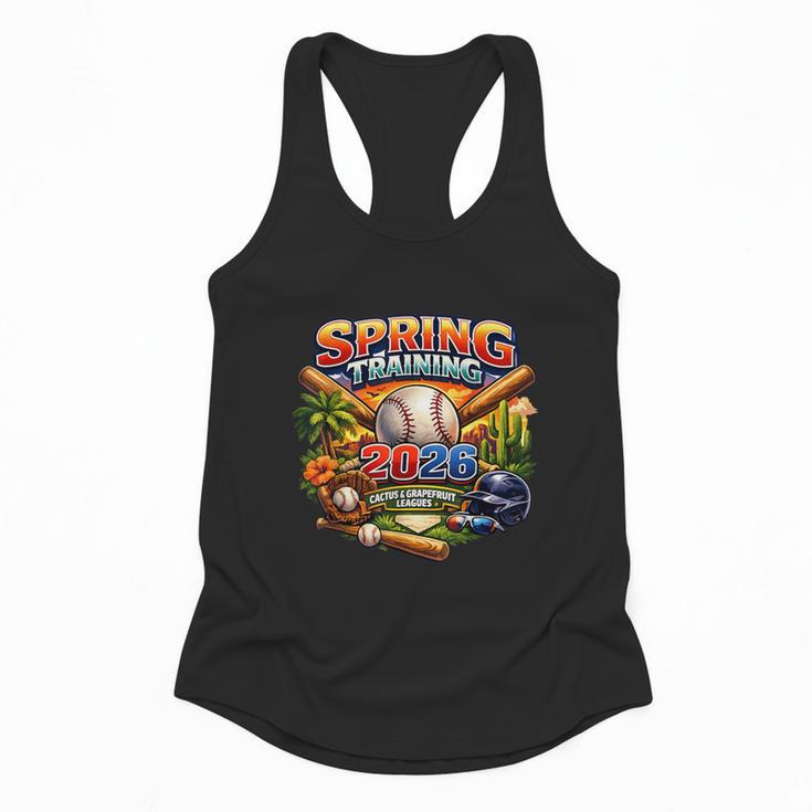 Spring Training 2026 Baseball Fan Retro Palm Cactus Flowy Tank