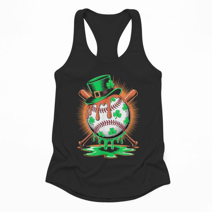 St Patrick Day Baseball Drip Ice Cream Kids Boys Men Flowy Tank