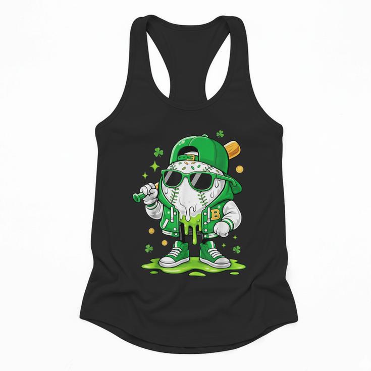 St Patrick Day Baseball Drip Ice Cream Men Boys Kids Flowy Tank