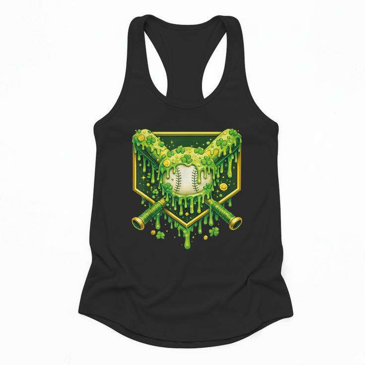 St Patrick's Day Baseball Boys Ice Cream Drip Youth Kids Flowy Tank