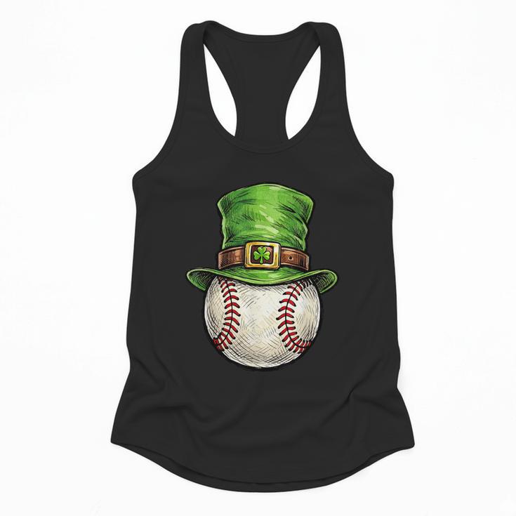 St Patricks Day Baseball Player Leprechaun Hat Men Boys Kids Flowy Tank