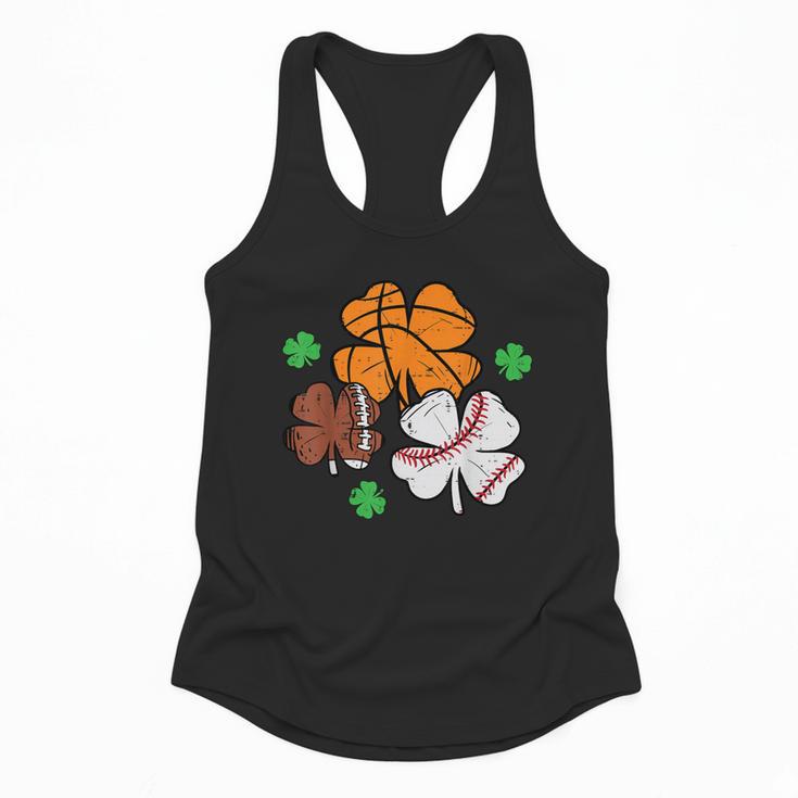 St Patricks Day Shamrock Basketball Baseball Men Boys Kids Flowy Tank