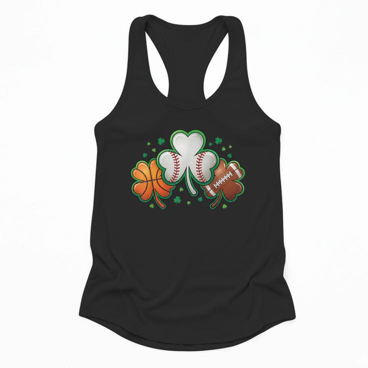 St Patricks Day Shamrock Sports Baseball Basketball Football Flowy Tank