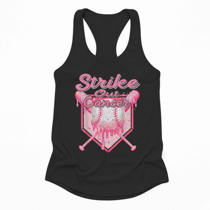 Strike Out Breast Cancer Baseball Drip For Boys Youth Flowy Tank