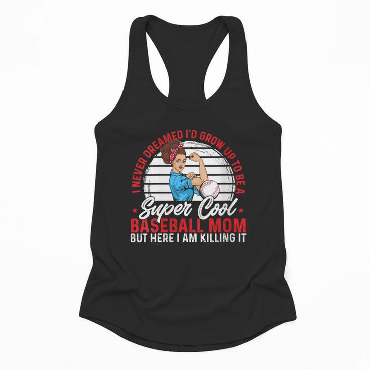 Super Cool Baseball Mom Here I'M Killing It Flowy Tank