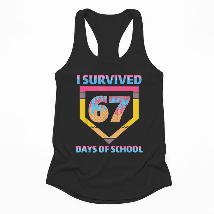 I Survived 67 Days Of School Baseball Trend For Boys Girls Flowy Tank