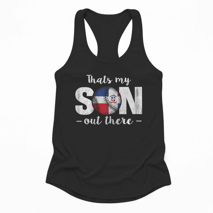 Thats My Son Out There For a Dominican Baseball Mom Flowy Tank