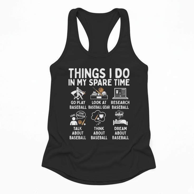 Things I Do In My Spare Time Baseball Lover Flowy Tank