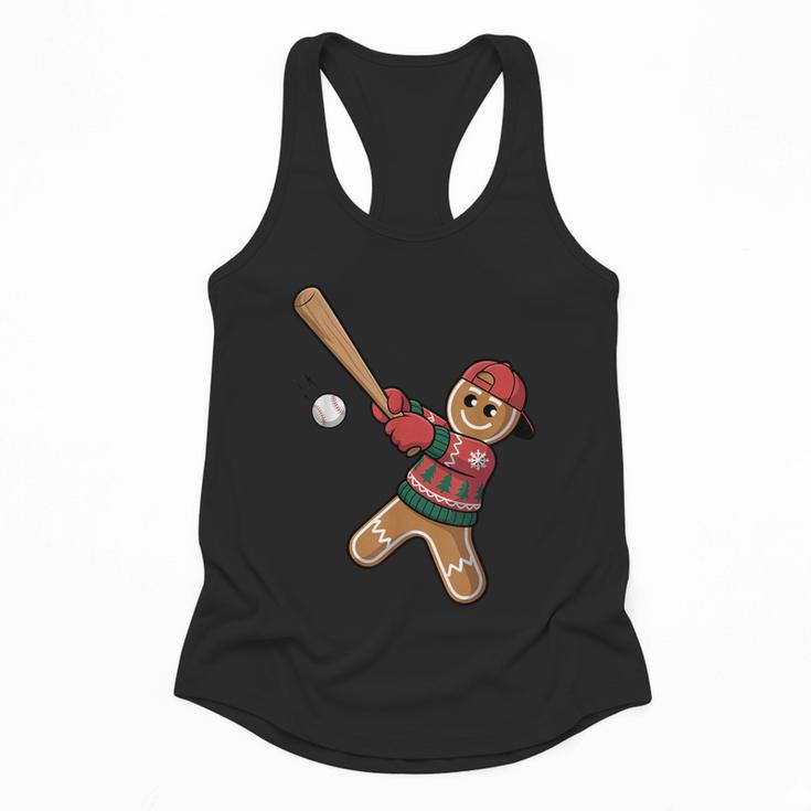 Ugly Christmas Sweater Gingerbread Baseball Toddler Kids Flowy Tank
